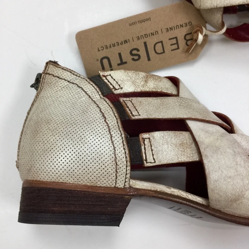 Bed Stu Brittany Sandals Braided Nectar Lux White Tan